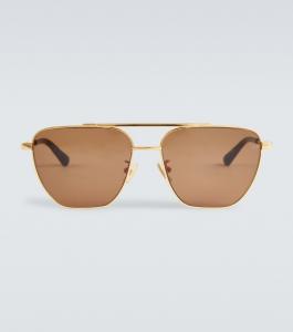 Солнцезащитные очки-авиаторы Bottega Veneta, золотой