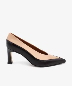 Женские кожаные туфли на каблуке Ángel Alarcón, бежевый