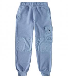 Спортивные брюки-карго из хлопкового флиса C.P. Company Kids, цвет flint stone