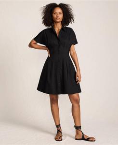Женское платье-рубашка из камбрика выше колена Lands' End, Black
