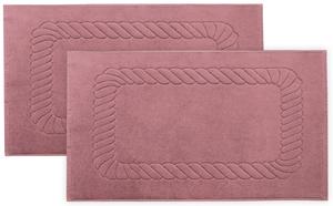 Коврик для ванной, набор из 2 шт Zollner, пыльно-розовый