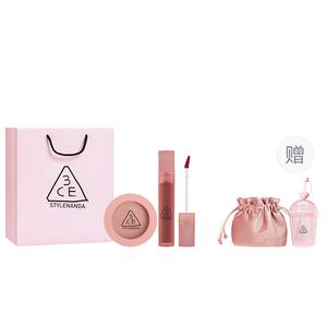 Матовый набор для макияжа Mist легко растушевывается, стойкий контурный румянец+жидкая помада+мини жидкая помада+коробка 3CE