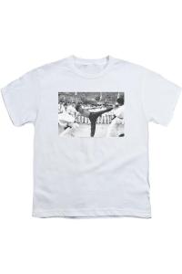 Футболка с коротким рукавом для детей "Удар Брюса Ли в голову" Gildan, белый