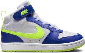Кроссовки Nike Boy's Court Borough Mid 2 Ps, белый/синий