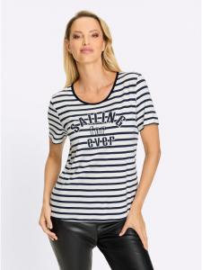 Полосатая рубашка белого и темно-синего цветов Heine