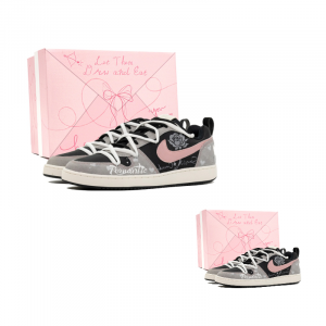 Nike Court Borough Pearl Textile, Leather Slip Resistant Abrasion Resistant низкие кроссовки для улицы мужские черные розовые