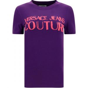 Футболка с логотипом VERSACE JEANS COUTURE, фиолетовый