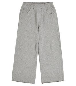 Хлопковые спортивные штаны MM6 Maison Margiela, серый