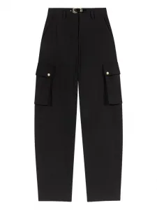 Брюки карго с пряжками Maje, черный