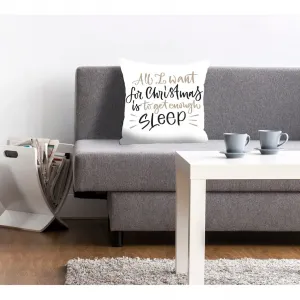 Декоративная подушка queence SLEEP FOR CHRISTMAS, наволочка без наполнителя, 1 штука Queence, Beige + bedruckt