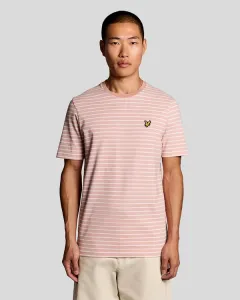 Футболка с бретонским принтом Lyle & Scott, Pink Grapefruit/White