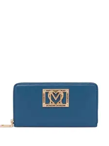 Кошелек с логотипом Love Moschino, синий