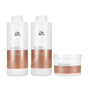Шампунь 1000мл + кондиционер 1000мл + маска 500мл, 3 шт. WELLA PROFESSIONALS, FUSION, Intense Repair Set