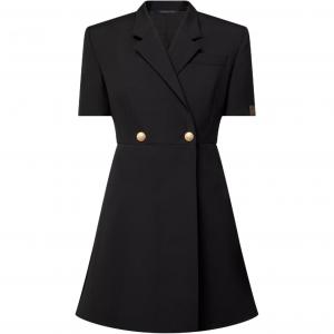 Короткое платье с запахом LOUIS VUITTON, черный