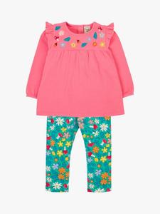 Детский комплект Kyla из хлопка: топ и леггинсы Frugi, Tulip/Wild Woods