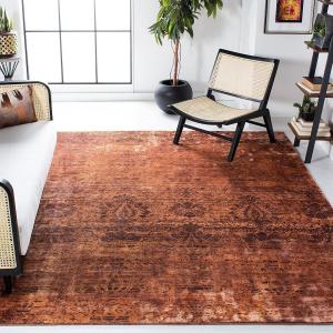 Ковер SAFAVIEH, 275 x 366 см, Tibetan Collection, Brown, ручной работы Modern Viscose, идеально для помещений с высокой проходимостью в гостиной, спальне (TIB551A)