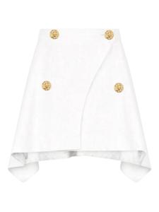 Мини-юбка асимметричного кроя Roberto Cavalli, белый