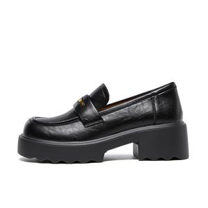 KEKAFU Женские лоферы бежево-черные, цвет Black