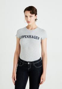 Футболка Gina Tricot TIGHT, Grey/Mottled Grey