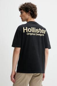 Хлопковая футболка Hollister Co., черный