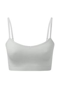 Меланжевый бесшовный спортивный 3D бюстгальтер TriDri, серый