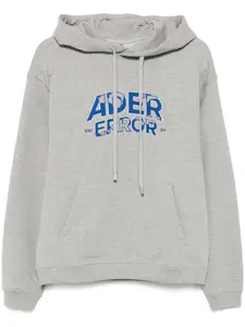 Худи с вышитым логотипом Ader Error, серый