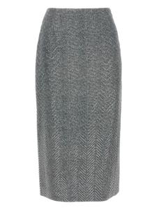 Юбка-карандаш Ermanno Scervino, украшенная стразами, серый