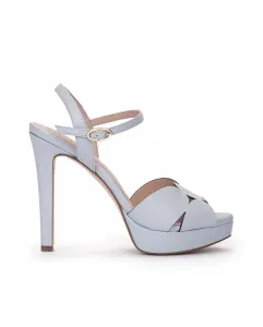 Женские босоножки на платформе и каблуке Pedro Miralles, светло-голубой