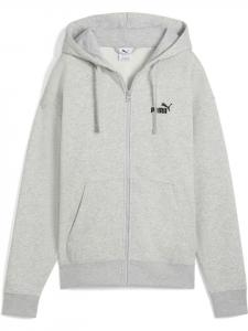 Puma Куртка "ESS Small No.1 Logo Comfort Full-Zip Hoodie FL" серого цвета