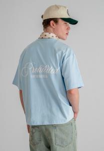 Футболка с принтом HOMETOWN TEE PROHIBITED, светло-голубой