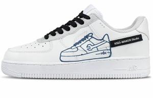 Nike Кроссовки Air Force 1 Low Top для скейтбординга унисекс, белые