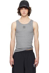 Vetements Серая майка с логотипом байкерского креста