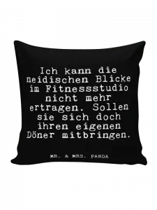 Подушка Mr & Mrs Panda 40x40 Ich kann die neidischen, черный