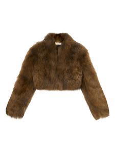Blumarine укороченная шуба, коричневый