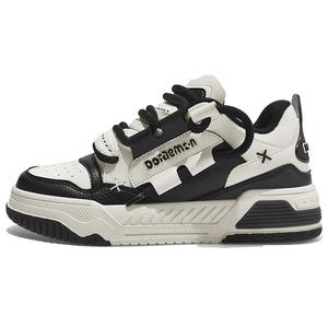 Кроссовки Doraemon Skateboarding Shoes Men Low-top, черный