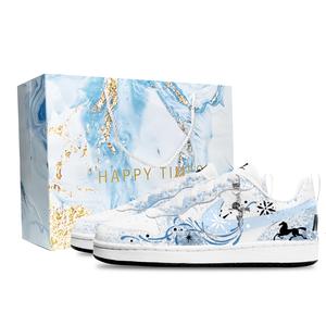 Кроссовки для скейтбординга Court Borough Abrasion Resistant Breathable Low top детские Unisex Nike, синий белый