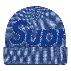 Шапка Supreme FW25 Studded Knockout Big Logo Beanie 'Royal'