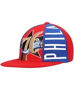 Мужская красная кепка Snapback Philadelphia 76ers из твердой древесины Classics Big Face Callout Mitchell & Ness