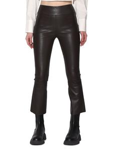 Укороченные кожаные брюки Luisa Walter Baker, цвет Mocha