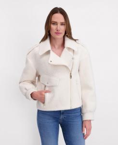Асимметричная мотоциклетная куртка Short Boule kensie, Ivory