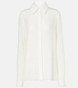 Рубашка из крепдешина Keltie Costarellos, слоновая кость