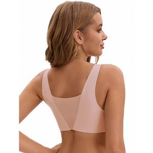 Женский бюстгальтер push up без косточек с глубоким вырезом wirefree seamless mesh Inspire Chic, Pink