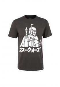 Футболка Звездные войны Боба Фетт японский в классическом дизайне Re:Covered, черный