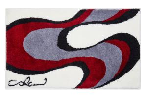 Коврик для ванны Grund, 60x100 см, красный/белый