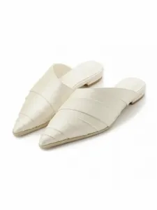 Атласные мюли с подгибкой Miesrohe, цвет Ivr[003]