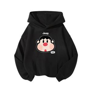 Детская толстовка Jeep, новогодняя красная (с флисовой подкладкой)