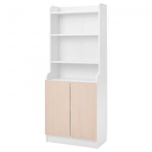 Детский книжный шкаф с дверцей DALRIPA IKEA, 60x34x150 см, цвет white/birch effect