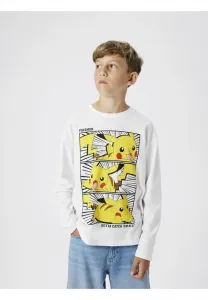 Футболка с длинными рукавами с изображением покемонов Two Soon, Bright White