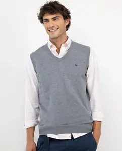 Мужской жилет из гладкого трикотажа El Ganso, светло-серый