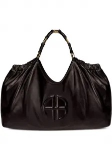 Сумка-тоут Kate среднего размера с кулиской и тисненым логотипом ANINE BING, красный